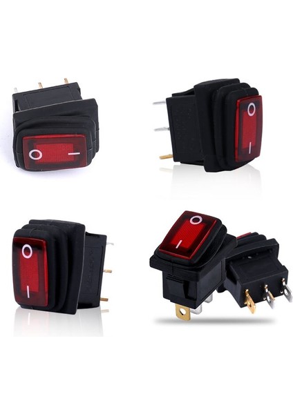KCD1-101 Su Geçirmez Mühürlü Rocker Anahtarı 12V 24V 220V LED Işık Açma/kapama Aydınlatma 6A250VAC Rocker Anahtarı (Yurt Dışından) fırsatları