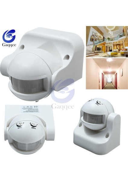 Ac 220V-240V 110V 180 Derece Açık IP44 Güvenlik Pır Kızılötesi Hareket Sensörü Hareket Anahtarı Max 12M 50Hz 3-2000LUX (Yurt Dışından)