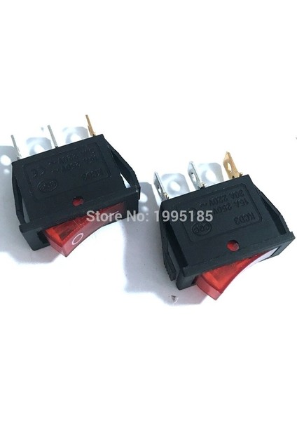 5 Adet/grup Ultra-Ince Kcd3 Elektrikli Ocak Anahtarı Rocker Anahtarı 3pin Tekne Anahtarı 15A Açık Kırmızı Güç Anahtarı (Yurt Dışından) modelleri