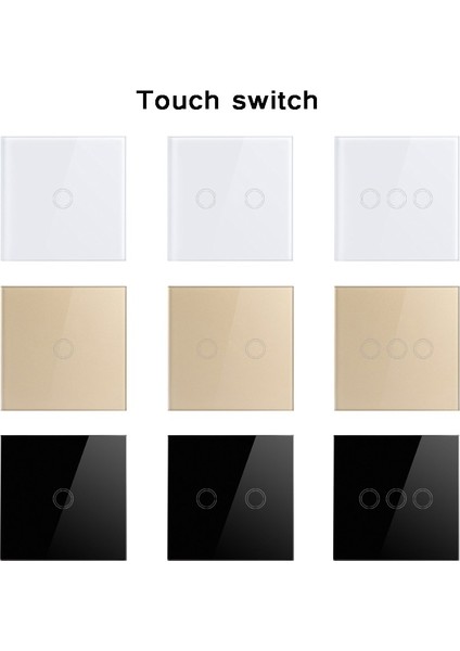 Ab/ingiltere Standart Duvar Anahtarı, Hafif Dokunmatik Anahtar 2 Gang 1 Yollu AC110V 220V Duvar Dokunmatik Anahtarı (Yurt Dışından) modelleri