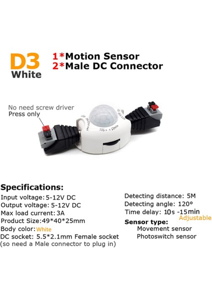 Hareket Sensörü Dc 5V 12V Işık Anahtarı Hareketi Aktif Zamanlayıcı Otomatik Pir Hareket Sensörü LED Şerit Işığı Için Açık Kapalı (Yurt Dışından) fırsatları