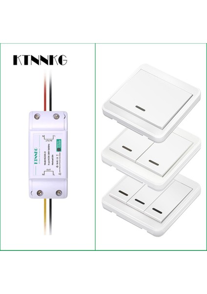 Varsayılan 433MHZ 220V 1gang Akıllı Ev Işık Anahtarı LED Floresan Avizeler, Büyük Fanlar Için Kablosuz Uzaktan Kumanda (Yurt Dışından)