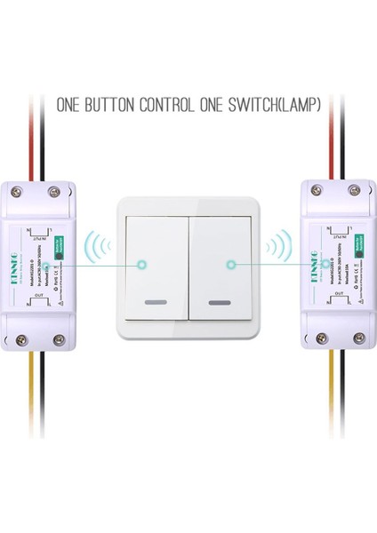 Varsayılan 433MHZ 220V 1gang Akıllı Ev Işık Anahtarı LED Floresan Avizeler, Büyük Fanlar Için Kablosuz Uzaktan Kumanda (Yurt Dışından) fiyatları