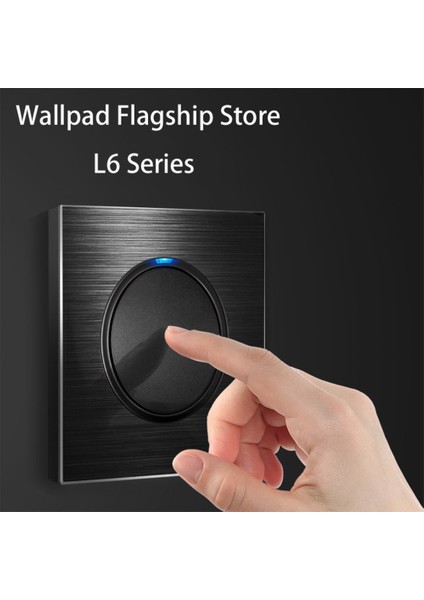 Wallpad L6 Siyah Alüminyum 1 2 3 4 Gang Duvar Işık Anahtarı Ara Su Isıtıcı Ac Dp 2p Anahtarı Dıy Ücretsiz Kombinasyon (Yurt Dışından) fırsatları