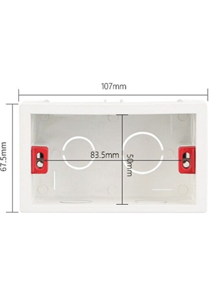 Atlectric 118 Tipi Montaj Kutusu Dahili Kaset Bağlantı Kablolama Kutusu Duvar Lambası Anahtar Prizi Au Standart Arka Kutu 154 197 (Yurt Dışından)