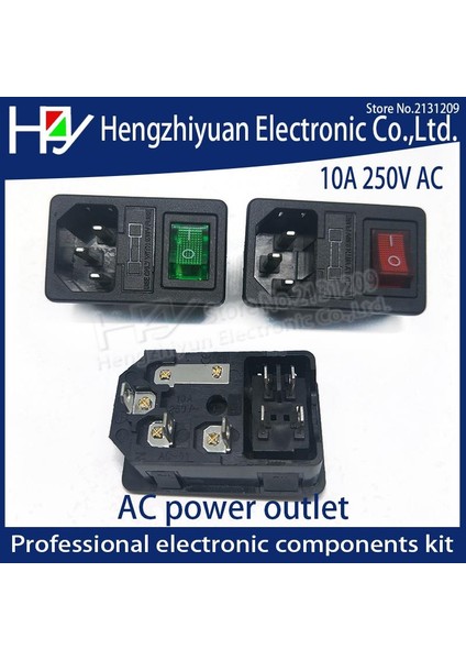 Hzy 10A 250 V Sigorta Rocker Anahtarı Sigortalı Giriş Güç Soketi Sigorta Anahtarı Konnektörü Fiş Konnektörü Kırmızı Yeşil Siyah Ac Güç Çıkışı (Yurt Dışından) fırsatları
