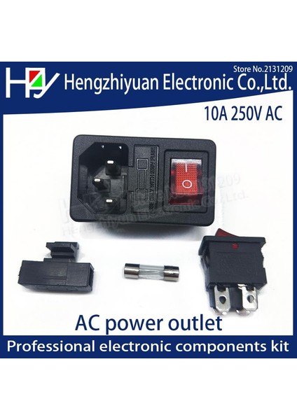 Hzy 10A 250 V Sigorta Rocker Anahtarı Sigortalı Giriş Güç Soketi Sigorta Anahtarı Konnektörü Fiş Konnektörü Kırmızı Yeşil Siyah Ac Güç Çıkışı (Yurt Dışından) indirimleri