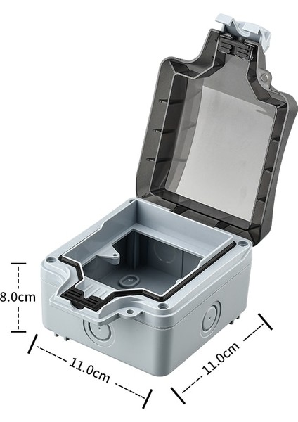 Herepow IP66 Suya Dayanıklı Hava Koşullarına Dayanıklı Dış Mekan Çıkış Koruma Kutusu, 1 Set Evrensel / Ingiltere Standart Neon Anahtarlama Çıkışı (Yurt Dışından) modelleri