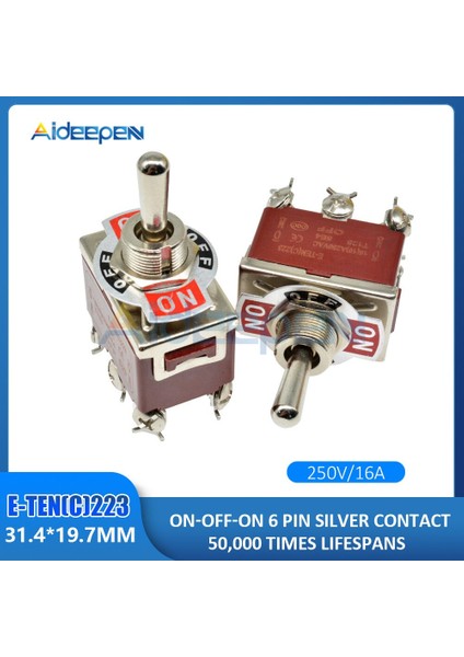 Geçiş Anahtarı E-TEN(C)1322/1221/1321/1122/1021/1121/223 E-TEN(A)9310/9210 2/3/4/6/9/12 Pin Açık-Açık Açık-Kapalı-Açık Su Geçirmez Kapağı Değiştirin (Yurt Dışından)