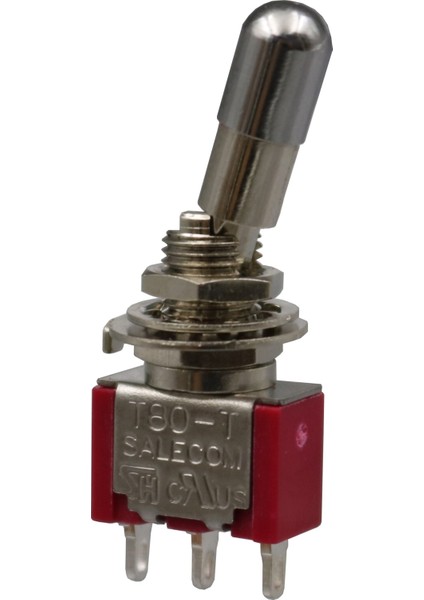 Adet T8013-LK Kilit Tipi On-On Bakımlı 2 Pozisyon 3pin Spdt Mini Geçiş Anahtarı (Yurt Dışından)