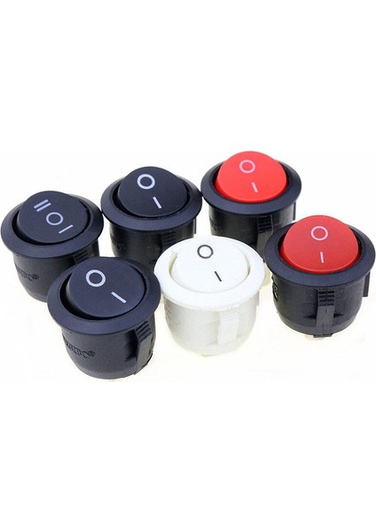 Adet 22MM Çaplı Siyah Küçük Basmalı Anahtar Mini Siyah Beyaz Kırmızı 2 Pin 3 Pinli Anahtar (Yurt Dışından) modelleri