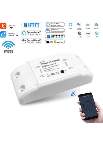 Dıy Akıllı Ev Ev Wifi Kablosuz Uzaktan Kumandalı Anahtar Domotica LED Işık Kontrol Modülü Alexa Google Ev Için Smartlife Tuya App (Yurt Dışından)
