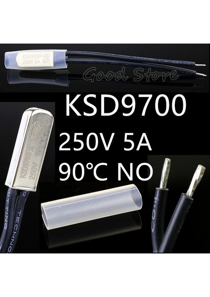 5 Adet Yok KSD9700 250 V 5A 40 ~ 150 Derece Bimetal Disk Sıcaklık Anahtarı Normal Açık Termostat Termal Koruyucu (Yurt Dışından)