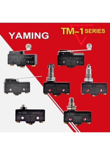 Limit/mikro Anahtar 15A 380V TM-1703 1704 1308 1306 1701 1309 Uzun/kısa Menteşe Rulosu Tm-1 Serisi 1na 1nc (Yurt Dışından) fiyatları