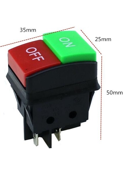 JD03-C1 Gemi Şekli Anahtarı JD03-C1 Kcd2 4pin Açık / Kapalı 14A/16A 125/250V Kırmızı Yeşil Ters Anahtarlama Güç Anahtarı (Yurt Dışından) indirimleri