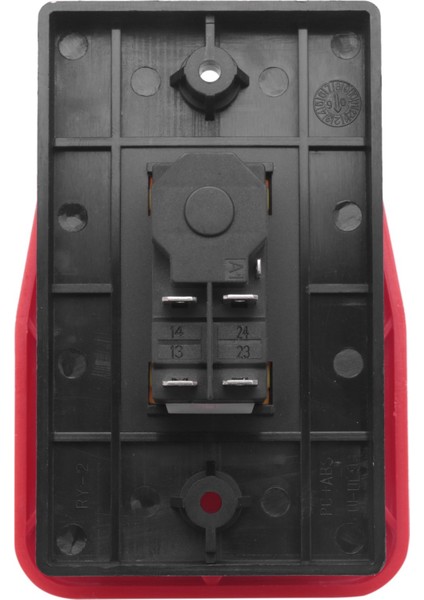 2x Kapalı-Açık Kırmızı Kapak Acil Durdurma Basmalı Düğme Anahtarı 16A Güç Kapatma/düşük Gerilim Koruması Elektromanyetik Başlatma Anahtarı (Yurt Dışından)