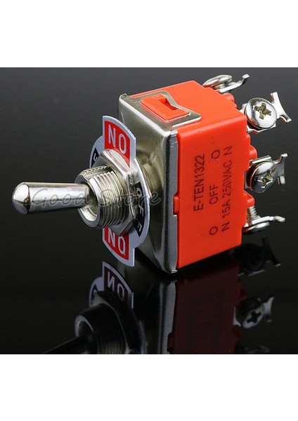 Yüksek Kalite 1 Adet E-TEN1322 15A/250 V 6 Pin Su Geçirmez Anahtar Kapağı Açma-Kapama-Açık Minyatür Geçiş Anahtarları Turuncu (Yurt Dışından) modelleri