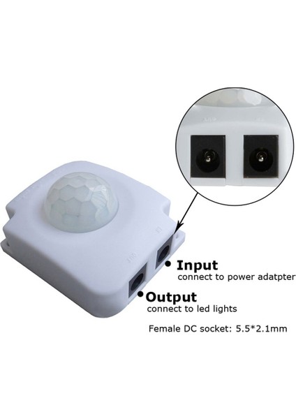 LED Hareket Sensörü Hareket Işığı Anahtarı 12V 24V 5V Hareket Sensörü Otomatik Kızılötesi Zamanlayıcı Pır Anahtarı 12V Photoswitch (Yurt Dışından)