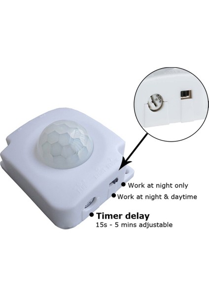 LED Hareket Sensörü Hareket Işığı Anahtarı 12V 24V 5V Hareket Sensörü Otomatik Kızılötesi Zamanlayıcı Pır Anahtarı 12V Photoswitch (Yurt Dışından)