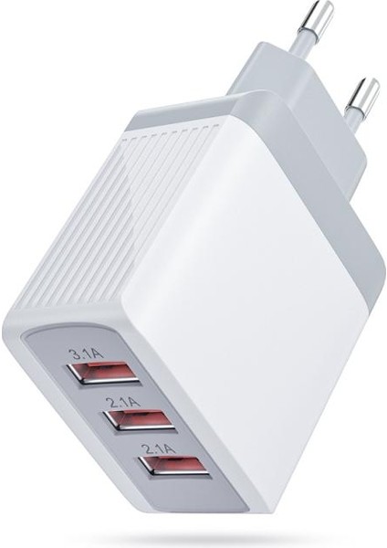 Etic~ Qc3.0 3usb Hızlı Şarj Cep Telefonu Şarj Cihazı Çok Bağlantı Noktalı Abd/ab Seyahat Şarj Adaptörü (Yurt Dışından)