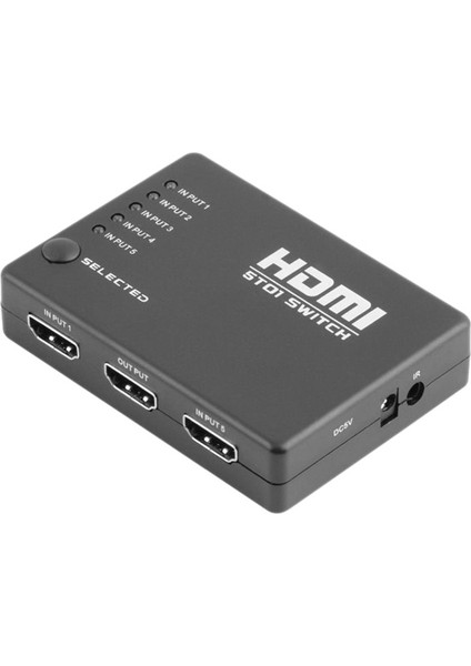 3D 1080P 5 Port Hdr HDMI Switcher Hd Video Tv 1080P Dönüştürücü Plastik Kasa Uzaktan Kumanda 5'e 1 Çıkış Hdtv Için (Yurt Dışından)