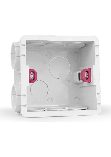 Ayarlanabilir Montaj Kutusu Dahili Kaset 86MM*85MM*50MM 86 Tip Anahtar ve Priz Için Beyaz Kırmızı Mavi Kablo Arka Kutusu (Yurt Dışından)