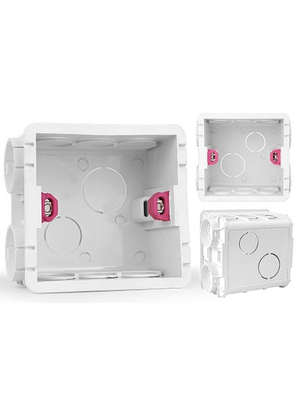 Ayarlanabilir Montaj Kutusu Dahili Kaset 86MM*85MM*50MM 86 Tip Anahtar ve Priz Için Beyaz Kırmızı Mavi Kablo Arka Kutusu (Yurt Dışından) modelleri