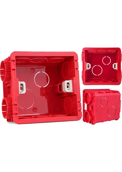 Ayarlanabilir Montaj Kutusu Dahili Kaset 86MM*85MM*50MM 86 Tip Anahtar ve Priz Için Beyaz Kırmızı Mavi Kablo Arka Kutusu (Yurt Dışından) fırsatları