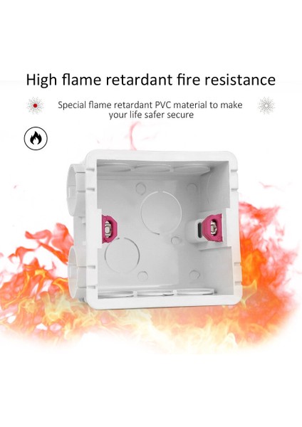 Ayarlanabilir Montaj Kutusu Dahili Kaset 86MM*85MM*50MM 86 Tip Anahtar ve Priz Için Beyaz Kırmızı Mavi Kablo Arka Kutusu (Yurt Dışından) indirimleri