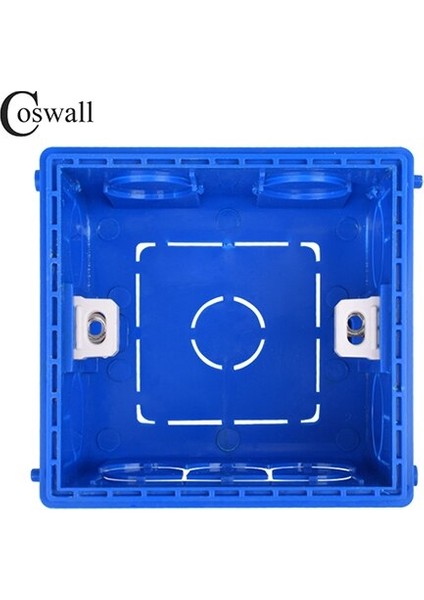 Coswall Ayarlanabilir Montaj Kutusu Dahili Kaset 86MM*85MM*50MM 86 Tipi Anahtar ve Soket Beyaz Kırmızı Mavi Kablo Arka Kutusu (Yurt Dışından)