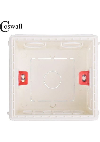Coswall Ayarlanabilir Montaj Kutusu Dahili Kaset 86MM*85MM*50MM 86 Tipi Anahtar ve Soket Beyaz Kırmızı Mavi Kablo Arka Kutusu (Yurt Dışından) fiyatları