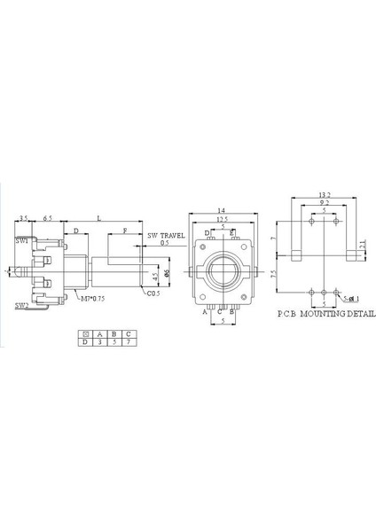 5 Adet EC12 Tipi Metal Saplı Dijital Kodlayıcı Anahtarı ile 24 Konumlandırma Iplik Testere Dişi Mil Uzunluğu 15MM (Yurt Dışından)