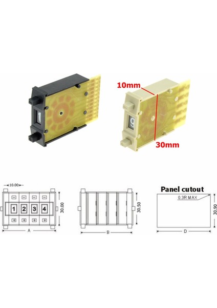 Adet Ayar Çarkı Anahtarları 10X30MM 0-9 Basamaklı Ondalık Kod Veya Bcd Kodu Ikili Çıkış Itme Tekerleği Anahtarı ile Uç Plaka Siyah, Bej (Yurt Dışından) fırsatları