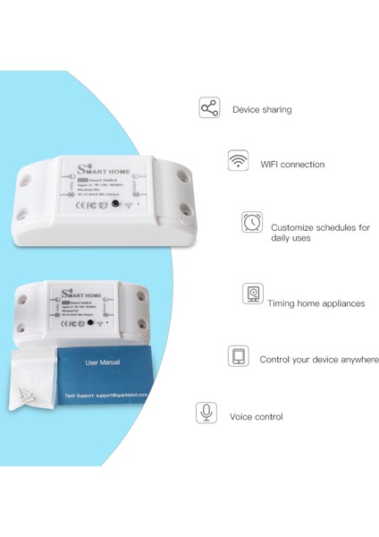 Adet 90-250V Wifi Akıllı Işık Anahtarı Modülü 10A Evrensel Kesici Zamanlayıcı Ses Kontrolü Homekit ile Çalışmak Alexa Google Asistan (Yurt Dışından) modelleri