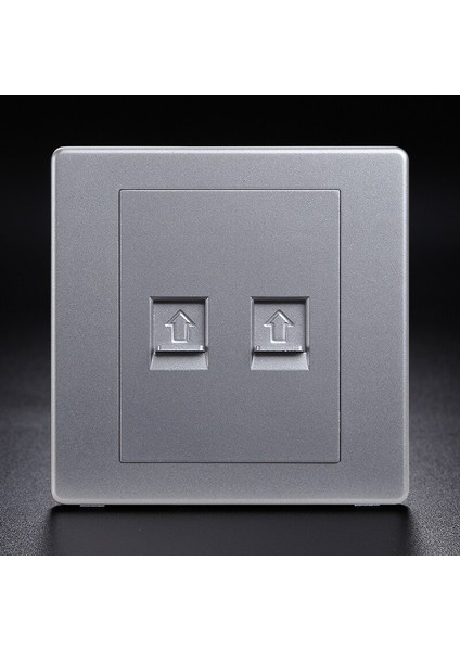 Yüksek Kaliteli Ev Geliştirme Gümüş Gri Retro Kolu 2 Yollu Geçiş Anahtarı Duvar Işık Anahtarı 86 Tipi Güç Anahtarı Priz (Yurt Dışından)