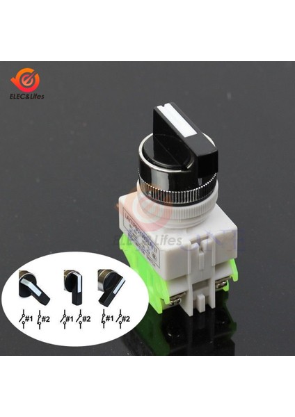 LAY7-20X/3 Normalde Açık Döner Anahtar Spst 3 Pozisyon Kapalı-Açık/kapalı-Of/açık-Kapalı 3p Seçici Düğme Anahtarı Güç Kontak 660V/10A (Yurt Dışından) fiyatları