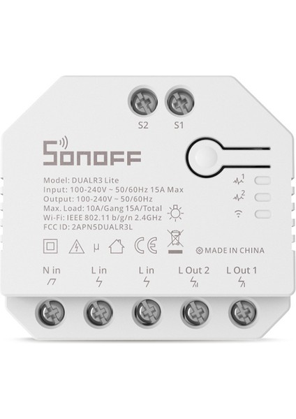 Sonoff Dualr3 Wifi Akıllı Anahtar Çift Röle Iki Yönlü Kontrol Güç Ölçümü Akıllı Anahtar Dıy Akıllı Anahtar Alexa Google Home ile Çalışmak (Yurt Dışından)