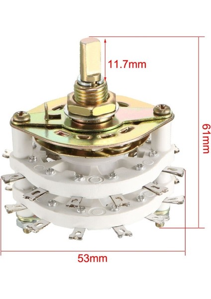 Uxcell 2/6 Kutuplu Anahtar 3/4/11 Pozisyon Seçim Tablosu 1/2 Güverte Bandı Kanal Döner Anahtar Seçici Topuzu ile Tv'de Kullanılan 1 Adet (Yurt Dışından) fırsatları