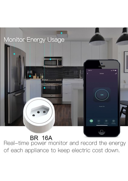 16 A Tuya Wifi Akıllı Soket Ses Kontrolü Ev Asistanı ile Çalışır Elektrik Tüketim Takibi (Yurt Dışından) indirimleri