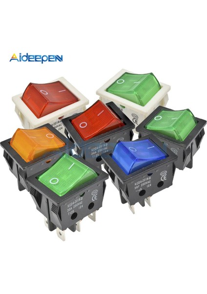 Kcd4 Yüksek Akım Rocker Anahtarı Güç Anahtarı 2 Konumlu On-Off 4 Pin 6 Pin Elektrik Ekipmanı Işık Anahtarı ile 30A 250 V (Yurt Dışından) fiyatları