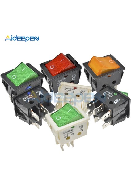 Kcd4 Yüksek Akım Rocker Anahtarı Güç Anahtarı 2 Konumlu On-Off 4 Pin 6 Pin Elektrik Ekipmanı Işık Anahtarı ile 30A 250 V (Yurt Dışından) modelleri