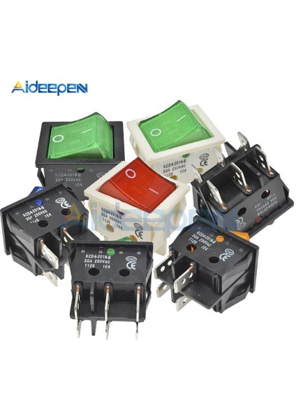 Kcd4 Yüksek Akım Rocker Anahtarı Güç Anahtarı 2 Konumlu On-Off 4 Pin 6 Pin Elektrik Ekipmanı Işık Anahtarı ile 30A 250 V (Yurt Dışından) indirimleri
