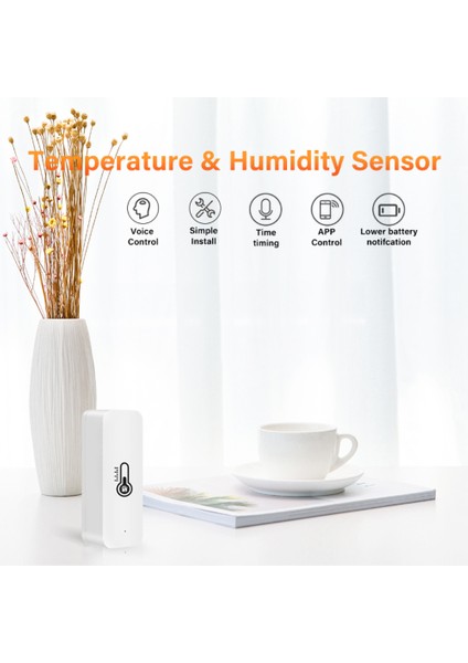 Tuya Zigbee Akıllı Sıcaklık ve Nem Sensörü Akülü Zigbee Akıllı Ev Güvenliği Alexa Google Home ile Çalışır (Yurt Dışından) fırsatları