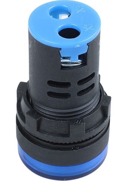 Adet Ac 220V LED Pilot Gösterge Işığı Siyah Mavi & 1 Adet LA38-11/203 Basma Düğmesi Anlık Güç Basın Anahtarı Kırmızı (Yurt Dışından) modelleri