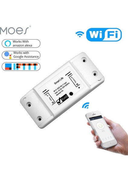 Dıy Wifi Akıllı Işık Anahtarı Evrensel Kesici Zamanlayıcı Akıllı Yaşam App Kablosuz Uzaktan Kumanda Alexa Google Home ile Çalışır (Yurt Dışından)