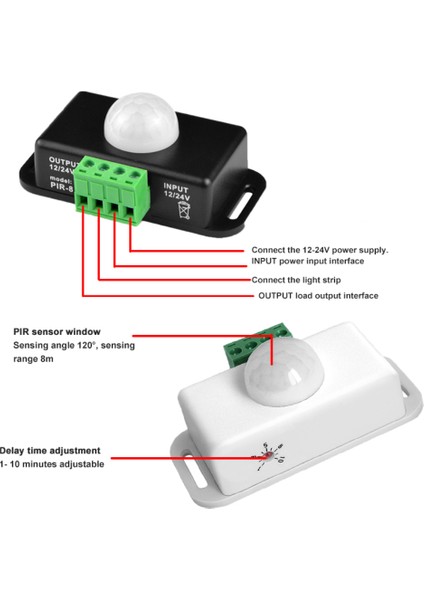 [hazır Stok] 10.5-16V / 21-32V Pır Kızılötesi Insan Vücudu Indüksiyon Lambası 60 Derece Indüksiyon, Sensör Anahtarı ile Denetleyici Zaman Ayarı ile (Yurt Dışından) fiyatları