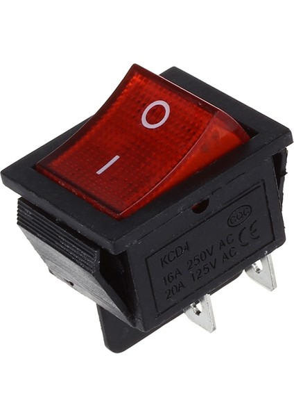 Kırmızı Işık 4 Pin Dpst On/off Geçmeli Basmalı Anahtar 15A/250V 20A/125V Ac 28X22MM Promosyon (Yurt Dışından)