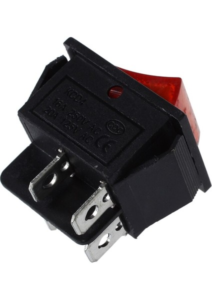 Kırmızı Işık 4 Pin Dpst On/off Geçmeli Basmalı Anahtar 15A/250V 20A/125V Ac 28X22MM Promosyon (Yurt Dışından) fırsatları