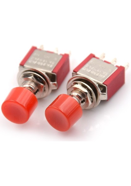 Adet Yeni 3 Pin C-No-Nc 6mm Mini Anlık Otomatik Dönüş Basmalı Düğme Anahtarı On-(On) 2A 250V AC/5A 120V Ac Geçiş Anahtarları Kırmızı (Yurt Dışından) indirimleri