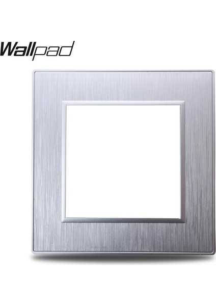 Wallpad S6 Dıy Tek Gümüş Panel Fırçalanmış Pc Plastik Duvar Prizi Taklit Alüminyum Plaka Ücretsiz Kombinasyonu, 86*86MM (Yurt Dışından)